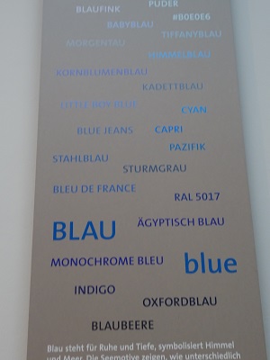 wie verschiedenes blau